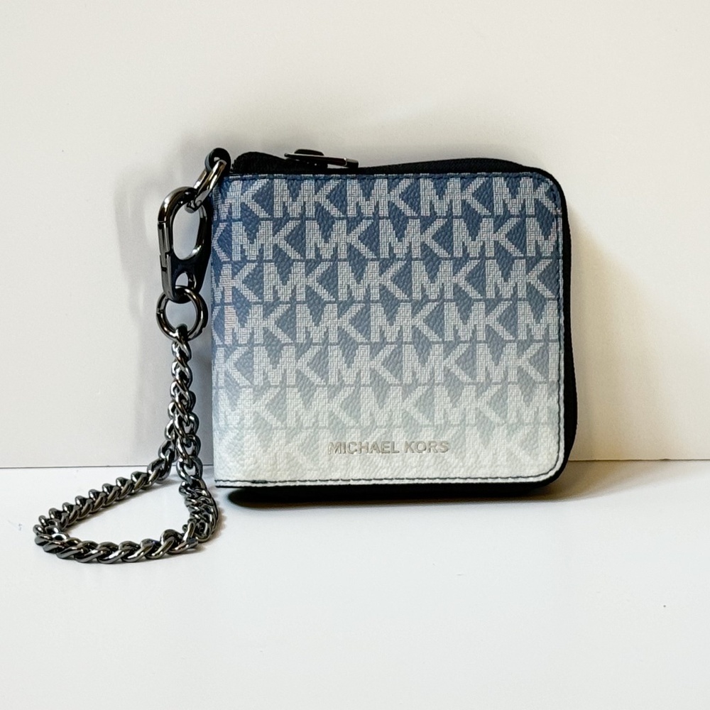 Michael Kors Cooper Ombre Zip Around Wallet MK Denim
